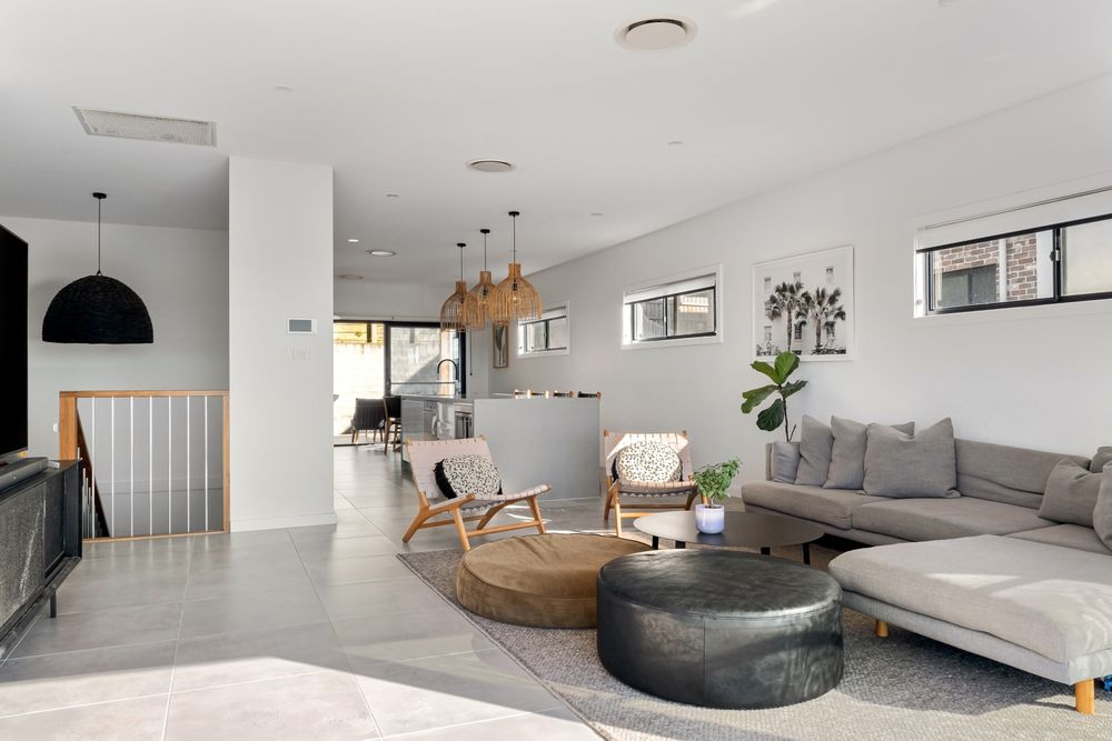 Minimal apartment with soft neutral furnishings